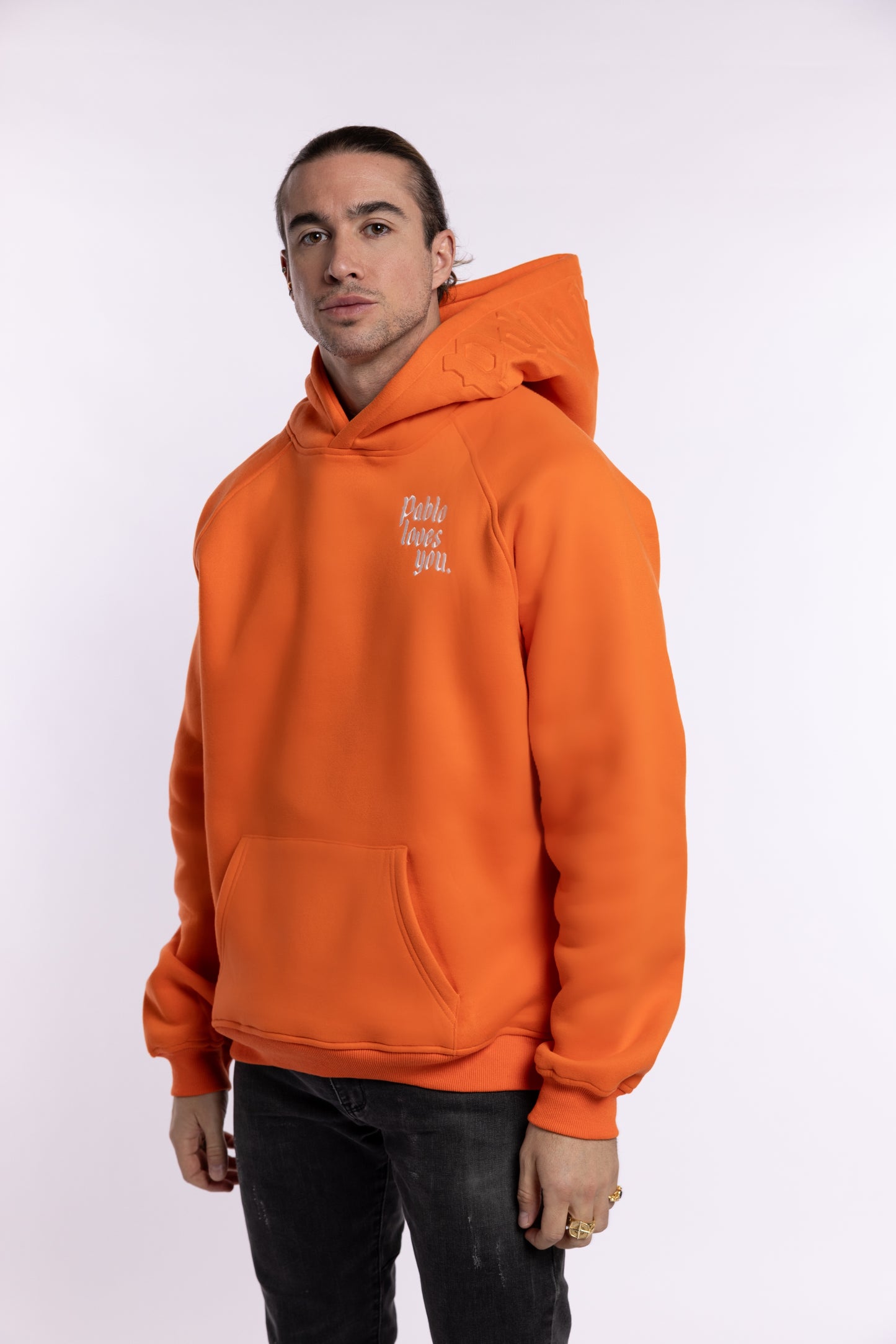 Pablo Loves You Unisex Hoodie Orange